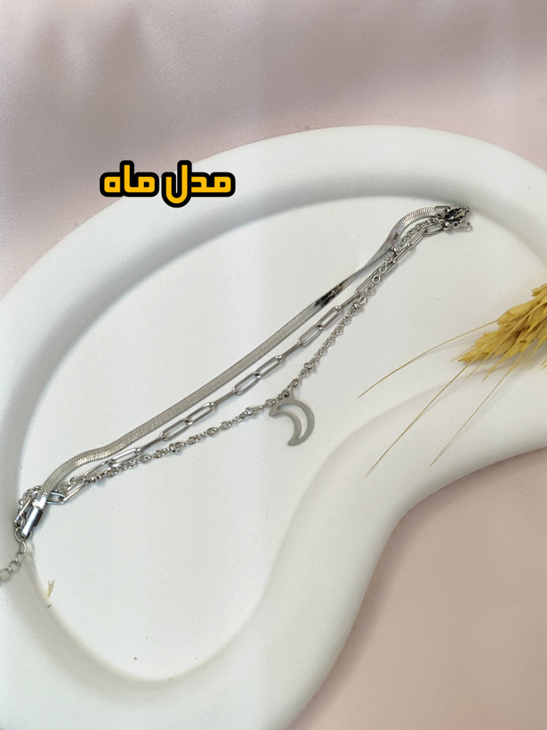 زیباترین دستبند سه لاین استیل وارداتی