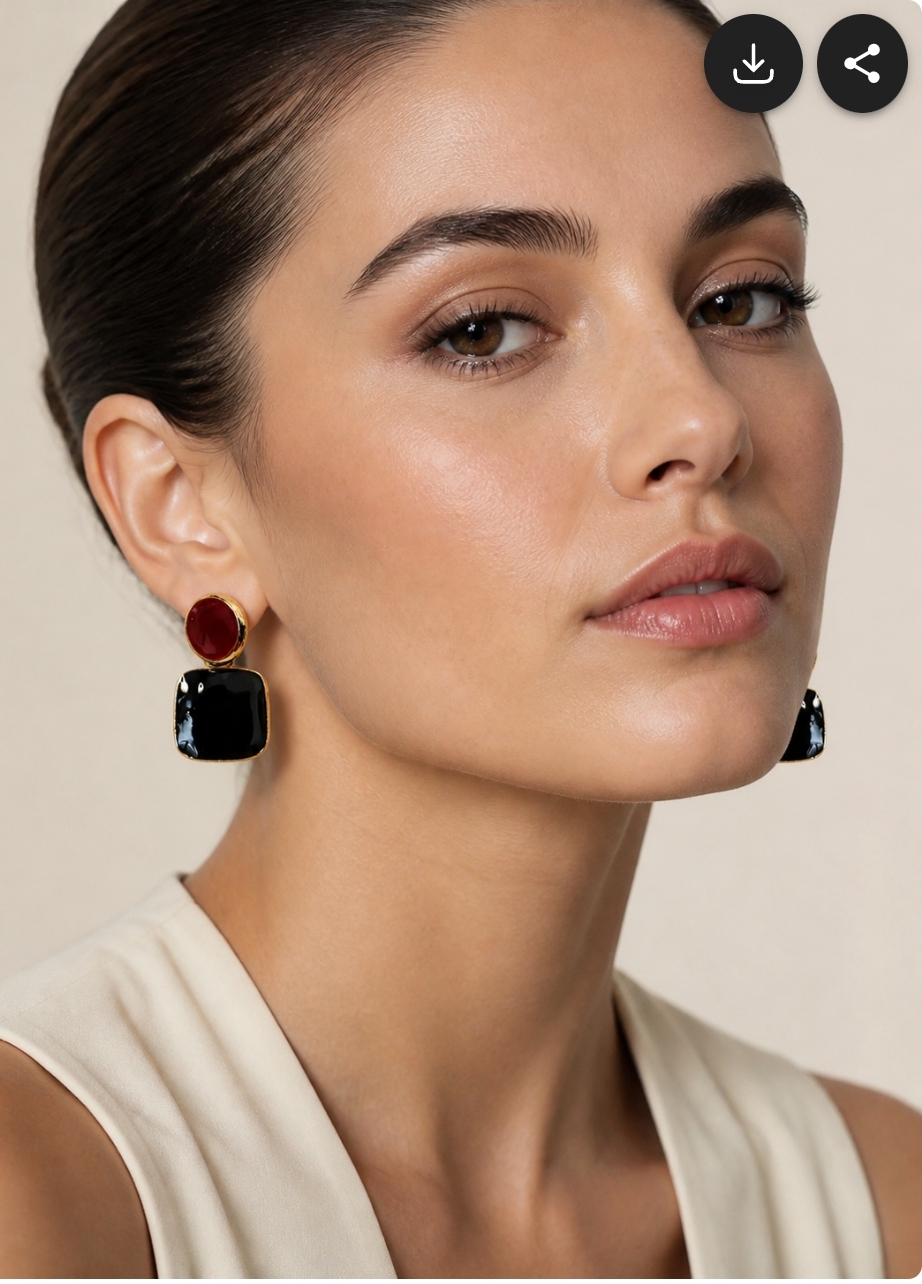 گوشواره مینیمال میناکاری وارداتی